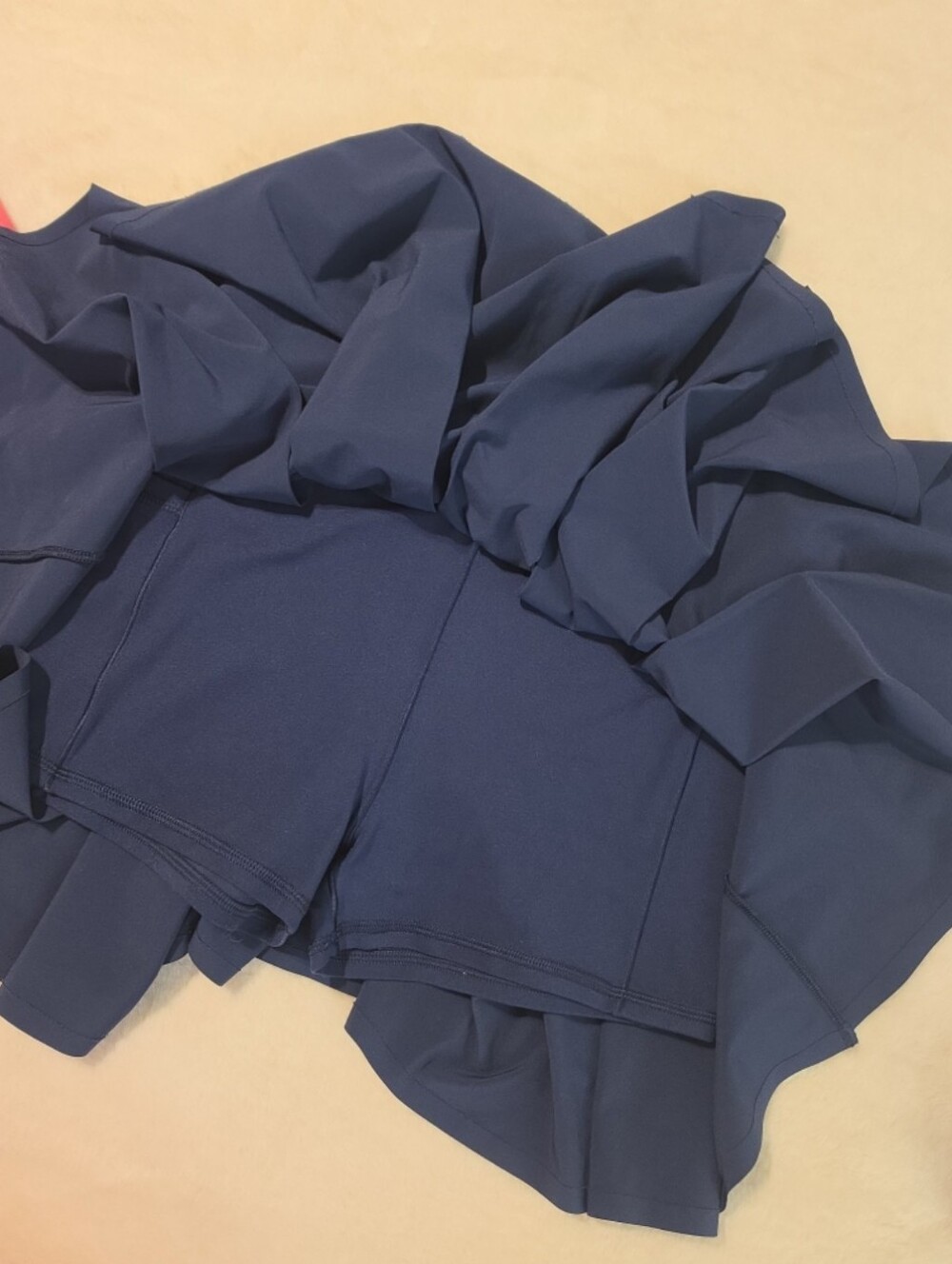 (2) OFFLINE by Aerie Real Good Small Belted Pleated Skorts Hot Pink and blue - Picture 6 of 12